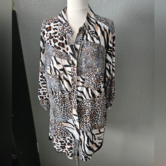 Animal Print Blouse Plus Size - Picture 8 of 8